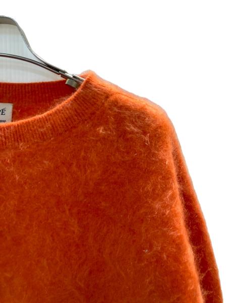 ROPE（ロペ）ROPE (ロペ) カシミヤ100％ クルーネックファーニット オレンジ サイズ:Fの古着・服飾アイテム