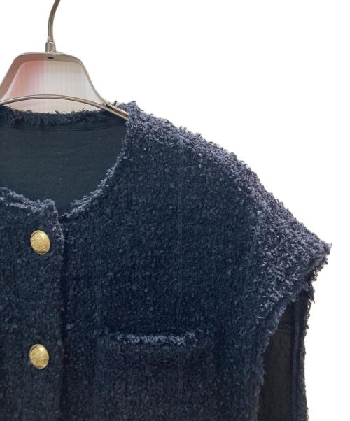 ROPE（ロペ）ROPE (ロペ) ニットツイードジレ ブラック サイズ:38の古着・服飾アイテム