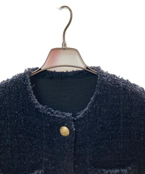 ROPE（ロペ）ROPE (ロペ) ニットツイードジレ ブラック サイズ:38の古着・服飾アイテム