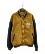 MAC HOPEマックホープ）の古着「切替スタジャン」｜オレンジ