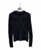 muller of yoshiokuboミュラーオブヨシオクボ）の古着「リネンローゲージニットプルオーバー」｜ブラック