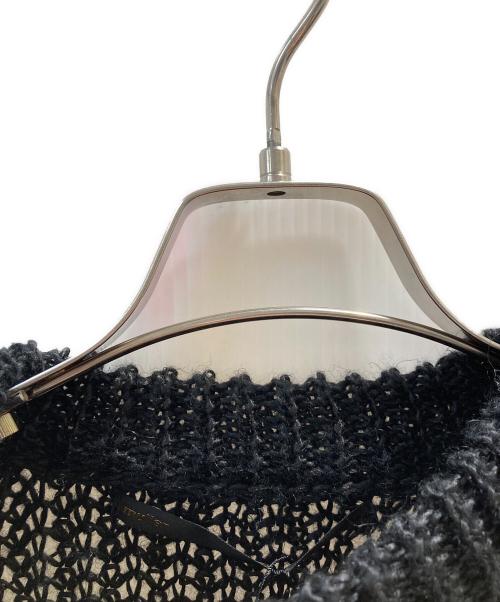 muller of yoshiokubo（ミュラーオブヨシオクボ）muller of yoshiokubo (ミュラーオブヨシオクボ) リネンローゲージニットプルオーバー ブラック サイズ:36 未使用品の古着・服飾アイテム