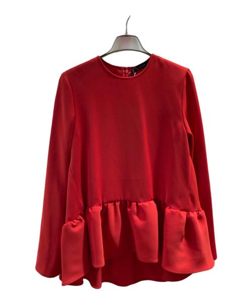 YOKO CHAN（ヨーコチャン）YOKO CHAN (ヨーコチャン) ティアードブラウス レッド サイズ:36 未使用品の古着・服飾アイテム