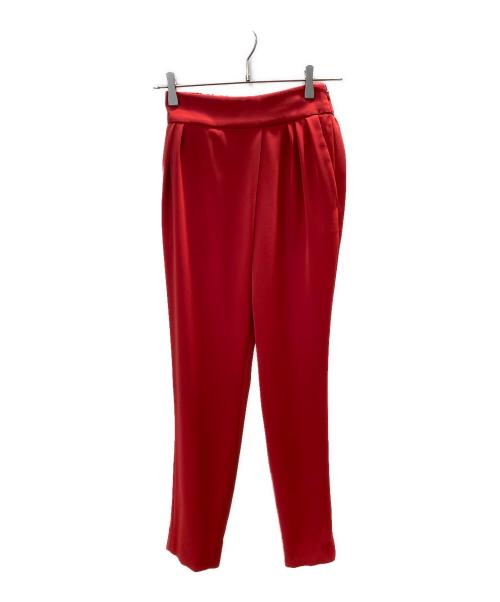 YOKO CHAN（ヨーコチャン）YOKO CHAN (ヨーコチャン) ハイウエストラップパンツ レッド サイズ:36の古着・服飾アイテム