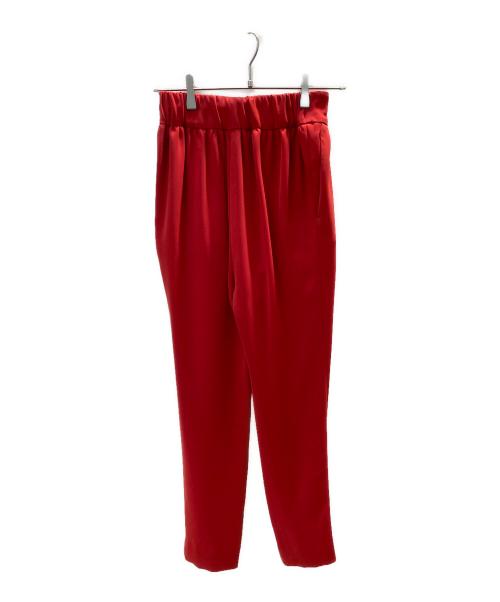 YOKO CHAN（ヨーコチャン）YOKO CHAN (ヨーコチャン) ハイウエストラップパンツ レッド サイズ:36の古着・服飾アイテム