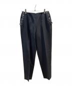 BORDERS at BALCONYボーダーズアットバルコニー）の古着「FRILL TAPERED PANTS」｜グレー