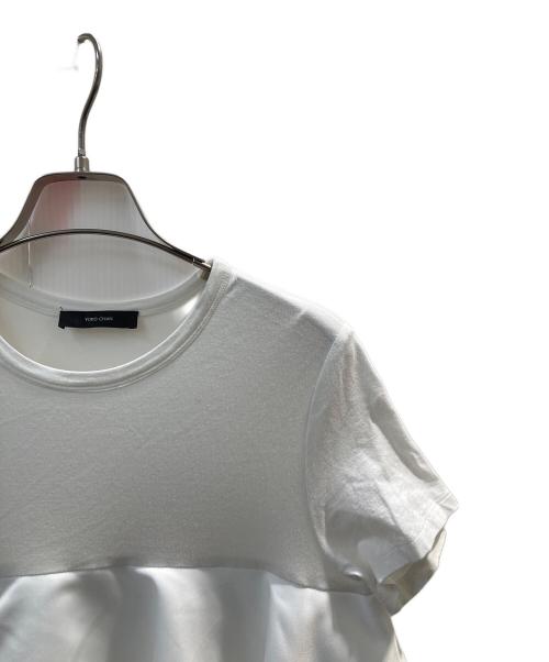 YOKO CHAN（ヨーコチャン）YOKO CHAN (ヨーコチャン) ハーフスリーブラッフルレイヤーブラウス ティアード ホワイト サイズ:36の古着・服飾アイテム