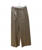 MUSEミューズ）の古着「GABARDINE WIDE パンツ」｜ベージュ