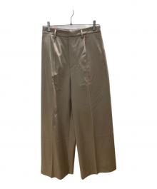 MUSE（ミューズ）の古着「GABARDINE WIDE パンツ」｜ベージュ
