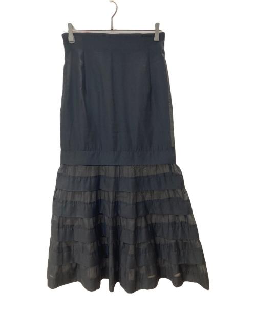 Whim Gazette（ウィムガゼット）Whim Gazette (ウィムガゼット) オーガンジーマーメイドスカート3 ブラック サイズ:38の古着・服飾アイテム