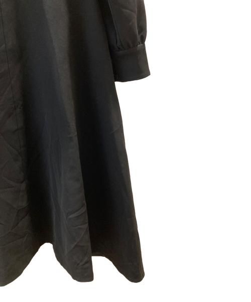 BORDERS at BALCONY（ボーダーズアットバルコニー）BORDERS AT BALCONY (ボーダーズアットバルコニー) ボーダーフリルワンピース ブラック サイズ:38の古着・服飾アイテム