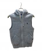 POLO RALPH LAURENポロ・ラルフローレン）の古着「ノースリーブパーカー」｜グレー