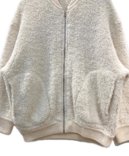 23区（ニジュウサンク）23区 (ニジュウサンク) アルパカ混ニットブルゾン ベージュ サイズ:44の古着・服飾アイテム