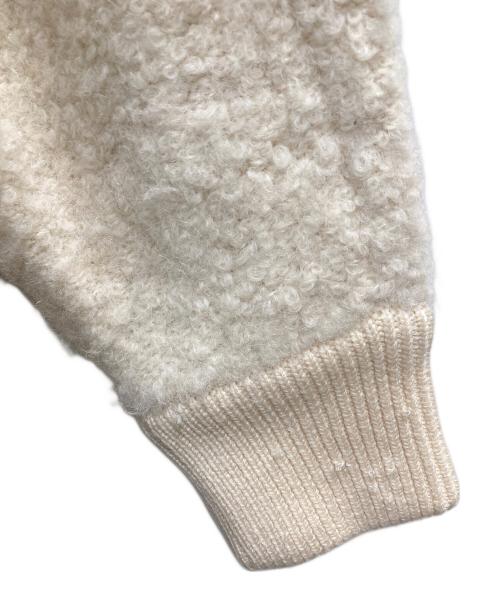 23区（ニジュウサンク）23区 (ニジュウサンク) アルパカ混ニットブルゾン ベージュ サイズ:44の古着・服飾アイテム