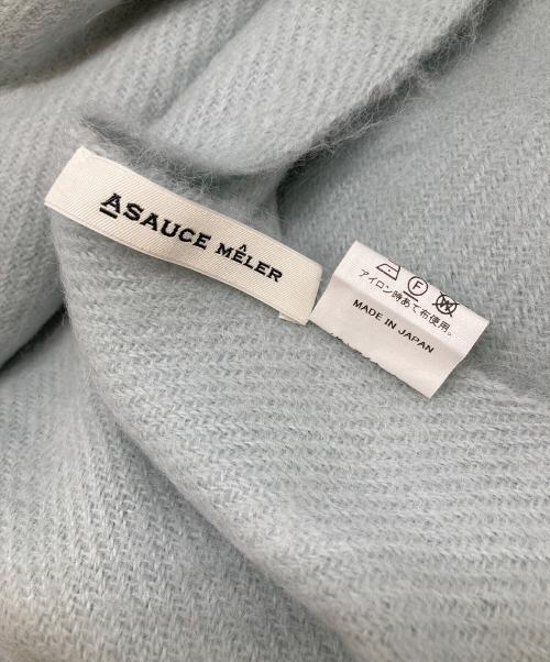 ASAUCE MELER（アソースメレ）ASAUCE MELER (アソースメレ) アルパカストール スカイブルーの古着・服飾アイテム