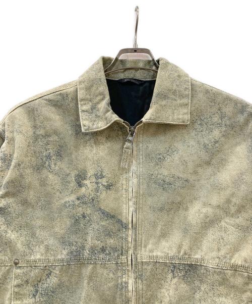 ZARA（ザラ）ZARA (ザラ) アブストラクトプリント柄ボクシーフィットジャケット ベージュ サイズ:Sの古着・服飾アイテム