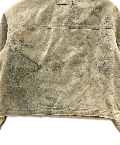 ZARA（ザラ）ZARA (ザラ) アブストラクトプリント柄ボクシーフィットジャケット ベージュ サイズ:Sの古着・服飾アイテム