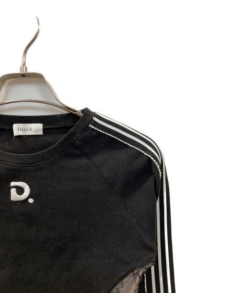 darich（ダーリッチ）Darich (ダーリッチ) レースドッキングラインクロップドトップス ブラック サイズ:Freeの古着・服飾アイテム