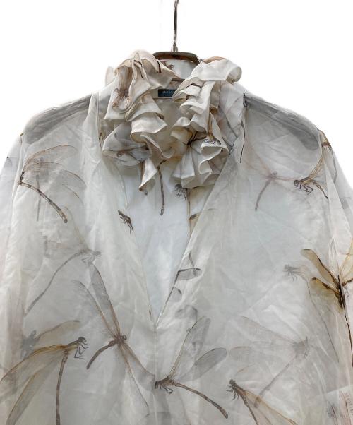 ALEXANDER McQUEEN（アレキサンダーマックイーン）ALEXANDER McQUEEN (アレキサンダーマックイーン) シアーブラウス ベージュ サイズ:ーの古着・服飾アイテム