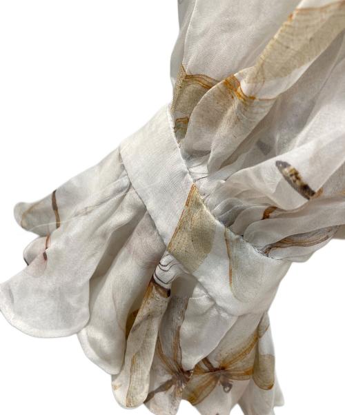 ALEXANDER McQUEEN（アレキサンダーマックイーン）ALEXANDER McQUEEN (アレキサンダーマックイーン) シアーブラウス ベージュ サイズ:ーの古着・服飾アイテム