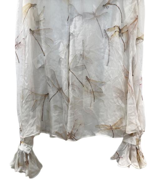 ALEXANDER McQUEEN（アレキサンダーマックイーン）ALEXANDER McQUEEN (アレキサンダーマックイーン) シアーブラウス ベージュ サイズ:ーの古着・服飾アイテム