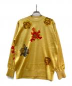 ）の古着「フラワープリントカットソー」｜イエロー