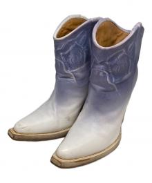 Maison Margiela22（メゾンマルジェラ22）の古着「ROSE EMBOSSED BOOTS」｜ホワイト