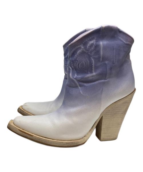 Maison Margiela22（メゾンマルジェラ22）Maison Margiela22 (メゾンマルジェラ22) ROSE EMBOSSED BOOTS ホワイト サイズ:36の古着・服飾アイテム