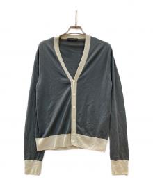 PRADA（プラダ）の古着「ウールバイカラーカーディガン」｜グレー