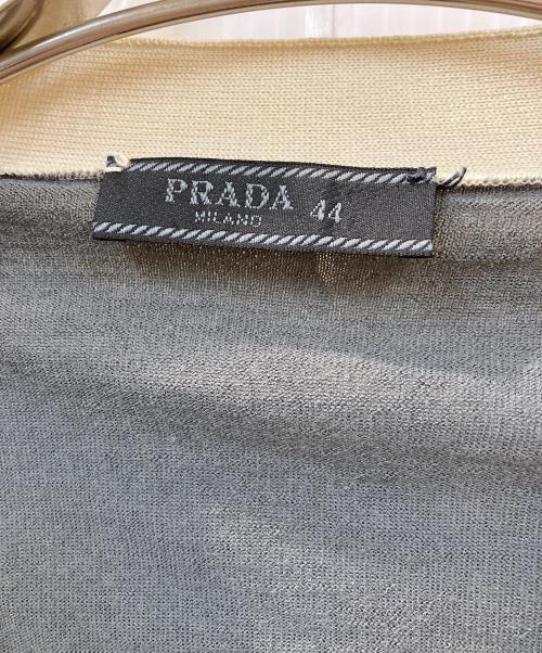 PRADA（プラダ）PRADA (プラダ) ウールバイカラーカーディガン グレー サイズ:44の古着・服飾アイテム