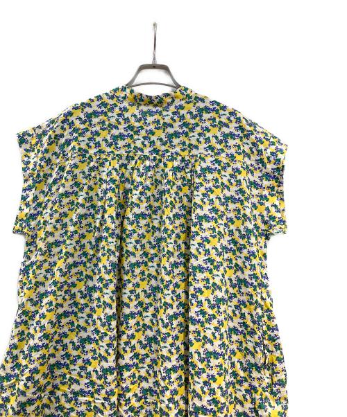 SIMPLICITE（シンプリシテ）simplicite (シンプリシテ) フラワープリントボイルワンピース イエロー サイズ:ーの古着・服飾アイテム
