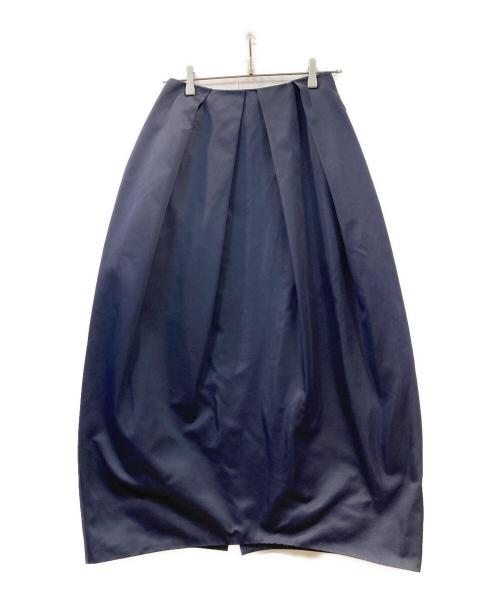 ENFOLD（エンフォルド）ENFOLD (エンフォルド) ヘビーサテンペタルスカート ネイビー サイズ:38の古着・服飾アイテム