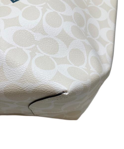 COACH（コーチ）COACH (コーチ) トートバッグ ベージュ×ブルーの古着・服飾アイテム