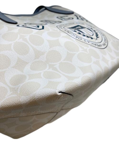 COACH（コーチ）COACH (コーチ) トートバッグ ベージュ×ブルーの古着・服飾アイテム