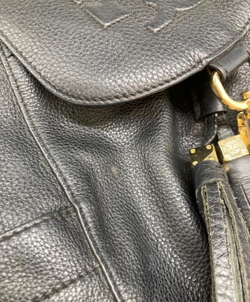 TORY BURCH（トリーバーチ）TORY BURCH (トリーバーチ) レザータッセルリュック ブラックの古着・服飾アイテム