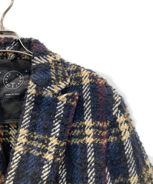 T-JACKET By TONELLO（ティージャケット バイ トネッロ）T-JACKET By TONELLO (ティージャケット バイ トネッロ) チェック柄ツイードコート ブラック サイズ:Sの古着・服飾アイテム