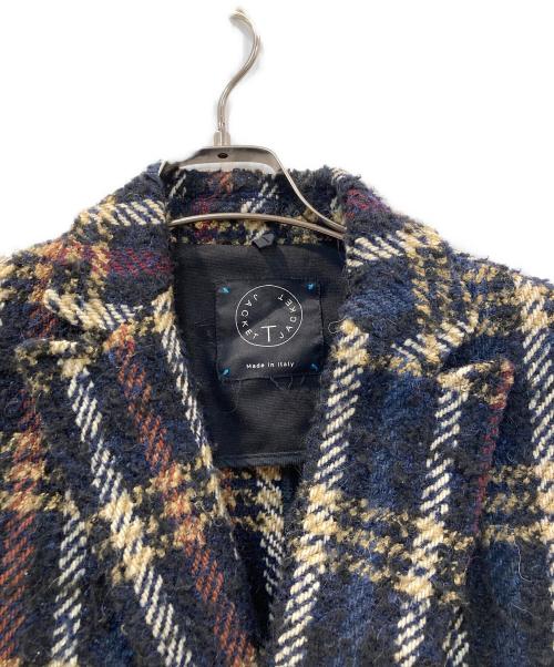 T-JACKET By TONELLO（ティージャケット バイ トネッロ）T-JACKET By TONELLO (ティージャケット バイ トネッロ) チェック柄ツイードコート ブラック サイズ:Sの古着・服飾アイテム