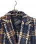 中古・古着 T-JACKET By TONELLO (ティージャケット バイ トネッロ) チェック柄ツイードコート ブラック サイズ:S：15000円