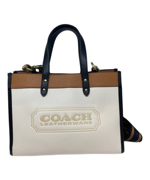 COACH（コーチ）COACH (コーチ) バッグ ホワイト×ブラウンの古着・服飾アイテム