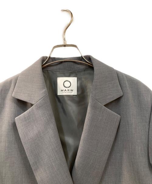 MARW UNITED ARROWS（マルゥ ユナイテッドアローズ）MARW UNITED ARROWS (マルゥ ユナイテッドアローズ) バック アシンメトリー ジャケット グレー サイズ:38の古着・服飾アイテム