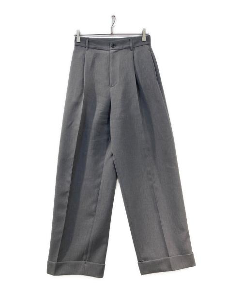 MARW UNITED ARROWS（マルゥ ユナイテッドアローズ）MARW UNITED ARROWS (マルゥ ユナイテッドアローズ) ダブルクロス タック パンツ グレー サイズ:38の古着・服飾アイテム