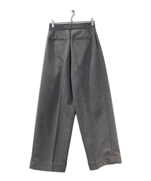 MARW UNITED ARROWS（マルゥ ユナイテッドアローズ）MARW UNITED ARROWS (マルゥ ユナイテッドアローズ) ダブルクロス タック パンツ グレー サイズ:38の古着・服飾アイテム