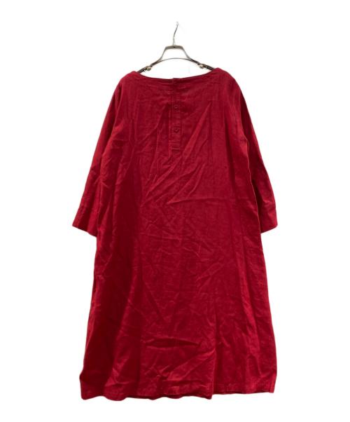 nofl（ノフル）nofl (ノフル) リネンワンピース レッド サイズ:ML 未使用品の古着・服飾アイテム