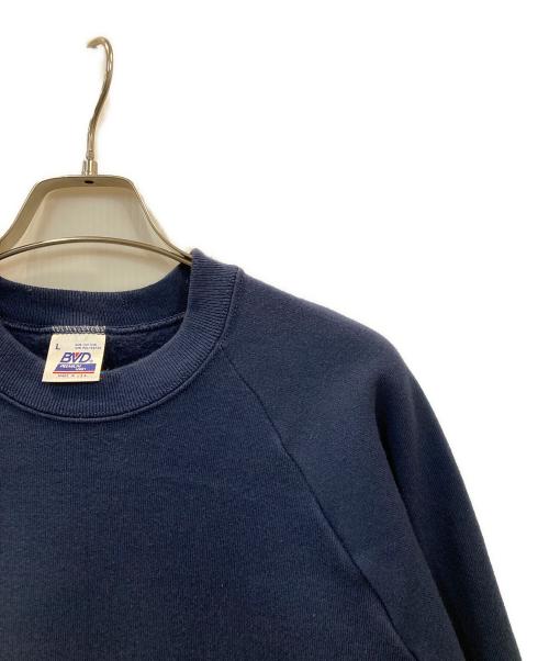 B.V.D（ビーブイディー）B.V.D (ビーブイディー) 80'sラグランスウェット ネイビー サイズ:Lの古着・服飾アイテム