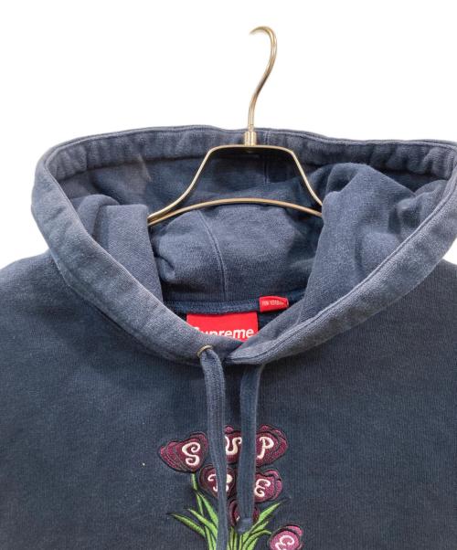 SUPREME（シュプリーム）Supreme (シュプリーム) Flowers Hooded Sweatshirt ネイビー サイズ:Mの古着・服飾アイテム