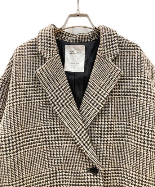 Lisiere（リジェール）Lisiere (リジェール) CHECK W COAT チェックダブルコート ベージュ サイズ:ーの古着・服飾アイテム