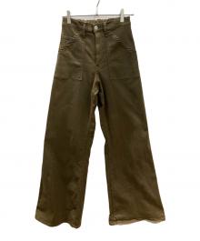 GOOD GRIEF!（グッドグリーフ）の古着「ワイドレッグ ベイカーパンツ」｜オリーブ