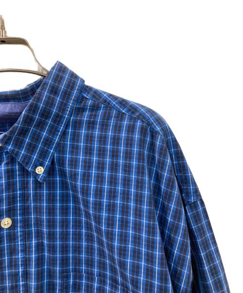 CHAPS（チャップス）CHAPS (チャップス) チェックシャツ ネイビー サイズ:2XBの古着・服飾アイテム