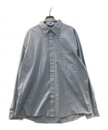 CHAPS（チャップス）の古着「チェックシャツ」｜スカイブルー