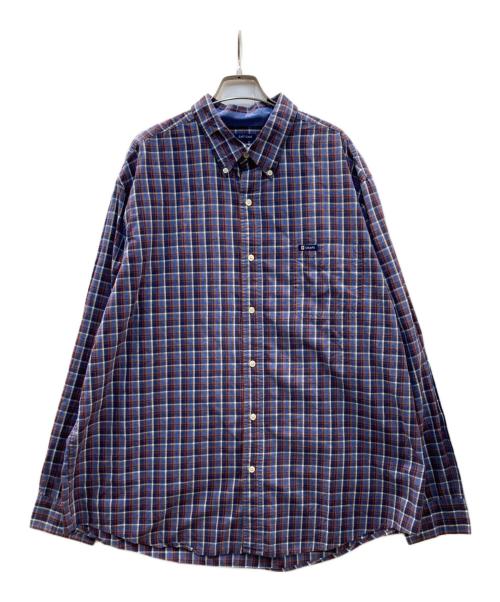 CHAPS（チャップス）CHAPS (チャップス) チェックシャツ ブラウン サイズ:XXLの古着・服飾アイテム